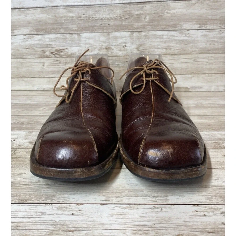 Cydwoq Shoes Womens 40EU / 10US Brown Leather Handmade USA Architectural Vintage - Picture 2 of 16